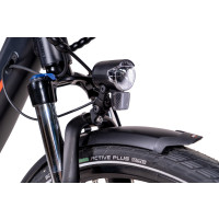 28 Zoll E-Bike City Damen CHRISSON E-ROUNDER mit 9 Gang Shimano Alivio schwarz, Power Pack 400