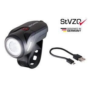SIGMA SPORT LED Frontleuchte Lampe Scheinwerfer AURA 35 USB Akku 35 Lux STVZO-konform