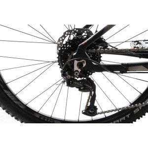 27,5 Zoll ALU Hardtail MTB Mountainbike CHRISSON ROANER mit 18 Gang SHIMANO ALIVIO 4000 13,2kg schwarz orange 44cm