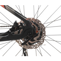 27,5 Zoll ALU Hardtail MTB Mountainbike CHRISSON ROANER mit 18 Gang SHIMANO ALIVIO 4000 13,2kg schwarz orange 44cm